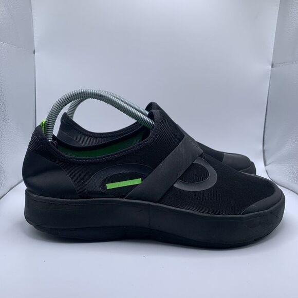 Oofos 00mg Low Black Slip On Round Toe Mesh Comfort Shoes Recovery Mens 8‎ - Picture 1 of 8